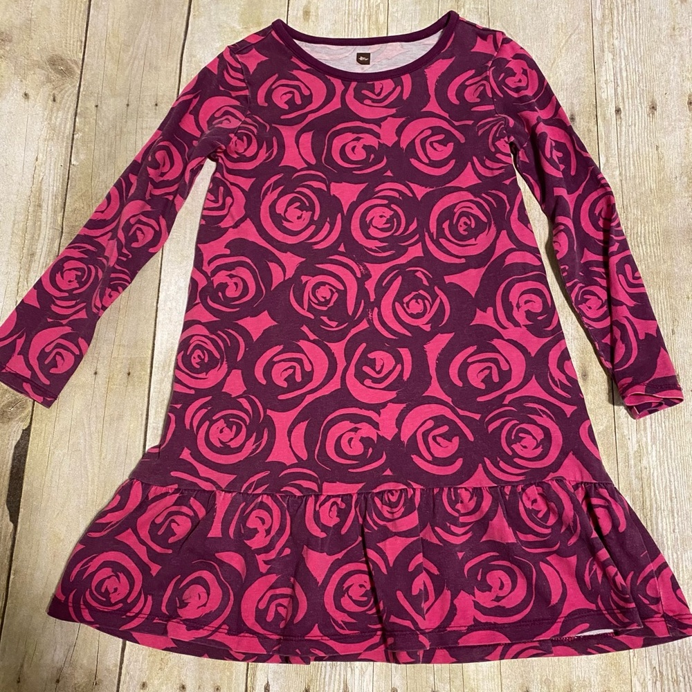 Tea Collection size 6 pink and purple floral dress